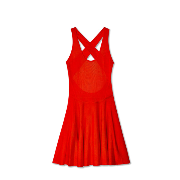 ALAÏA - Women's Flared Dress - (Red)
