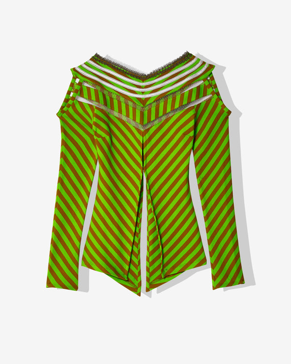 Kiko Kostadinov - Women's Panoply Top - (Green Stripe)