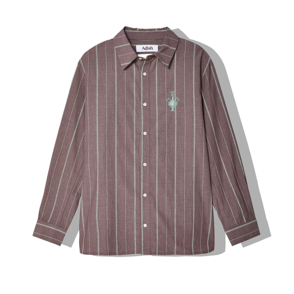 Adish - Men's Jarra Striped Shirt - (Brown)