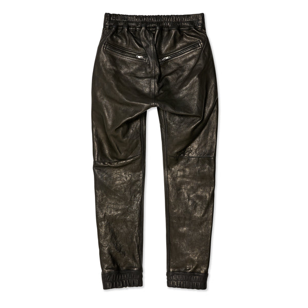 Rick Owens - Men's Luxor Leather Tapered Trousers - (Black)
