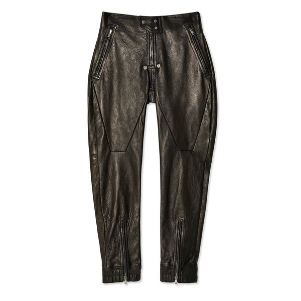 Rick Owens - Men's Luxor Leather Tapered Trousers - (Black)