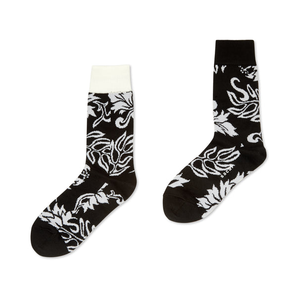 Sacai - Floral Socks - (Black)