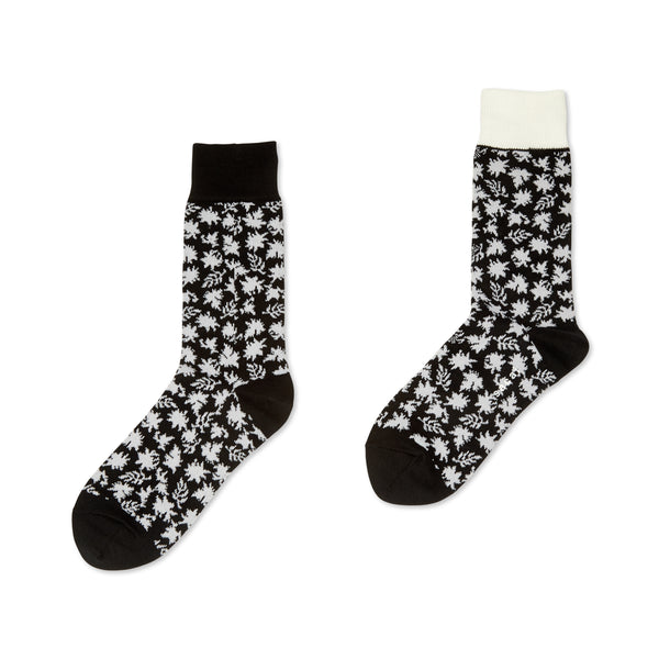 Sacai - Small Floral Socks - (Black)