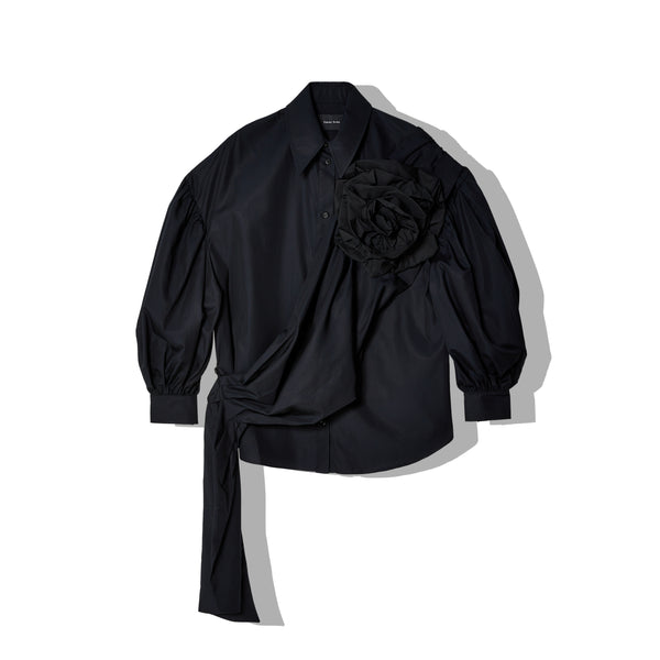 Simone Rocha - Women's Pressed Rose Sash Shirt - (Black)