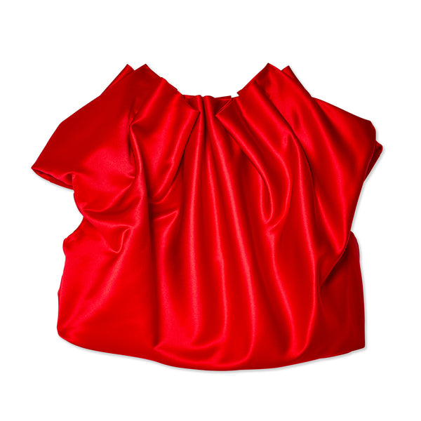 Simone Rocha - Women's Pleated Heavy Satin Top - (Red)