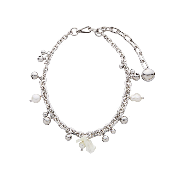 Simone Rocha - Women's Bell Charm and Pearl Necklace - (Pearl/Crystal)