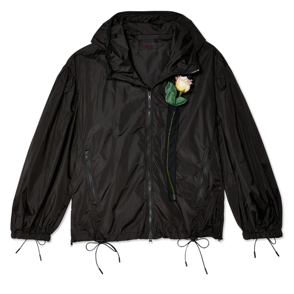 Simone Rocha - Men's Floral-appliqué Hooded Jacket - (Black)