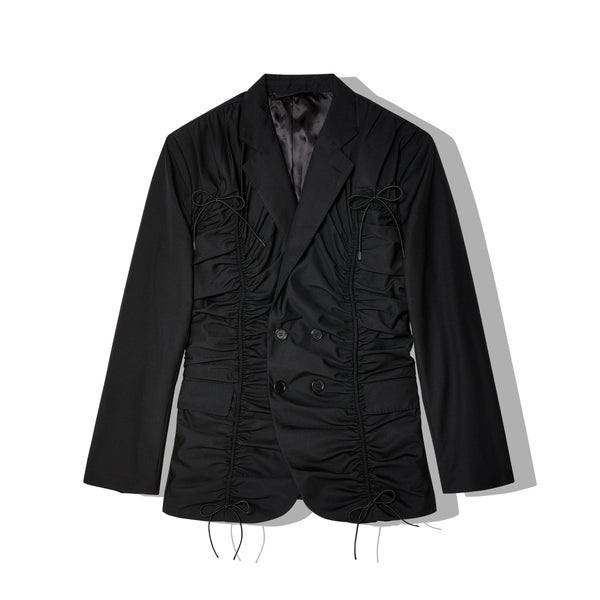 Simone Rocha - Men's Ruched Double Breasted Jacket - (Black)