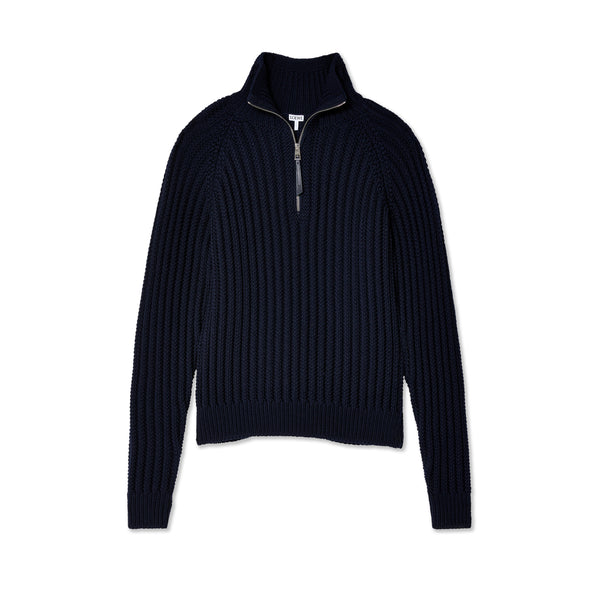 Loewe - Men's Zip Sweater - (Navy Blue)
