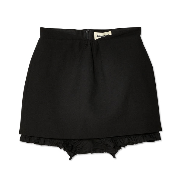 SHUSHU/TONG - Women's Double-Layered Skirt - (Black)