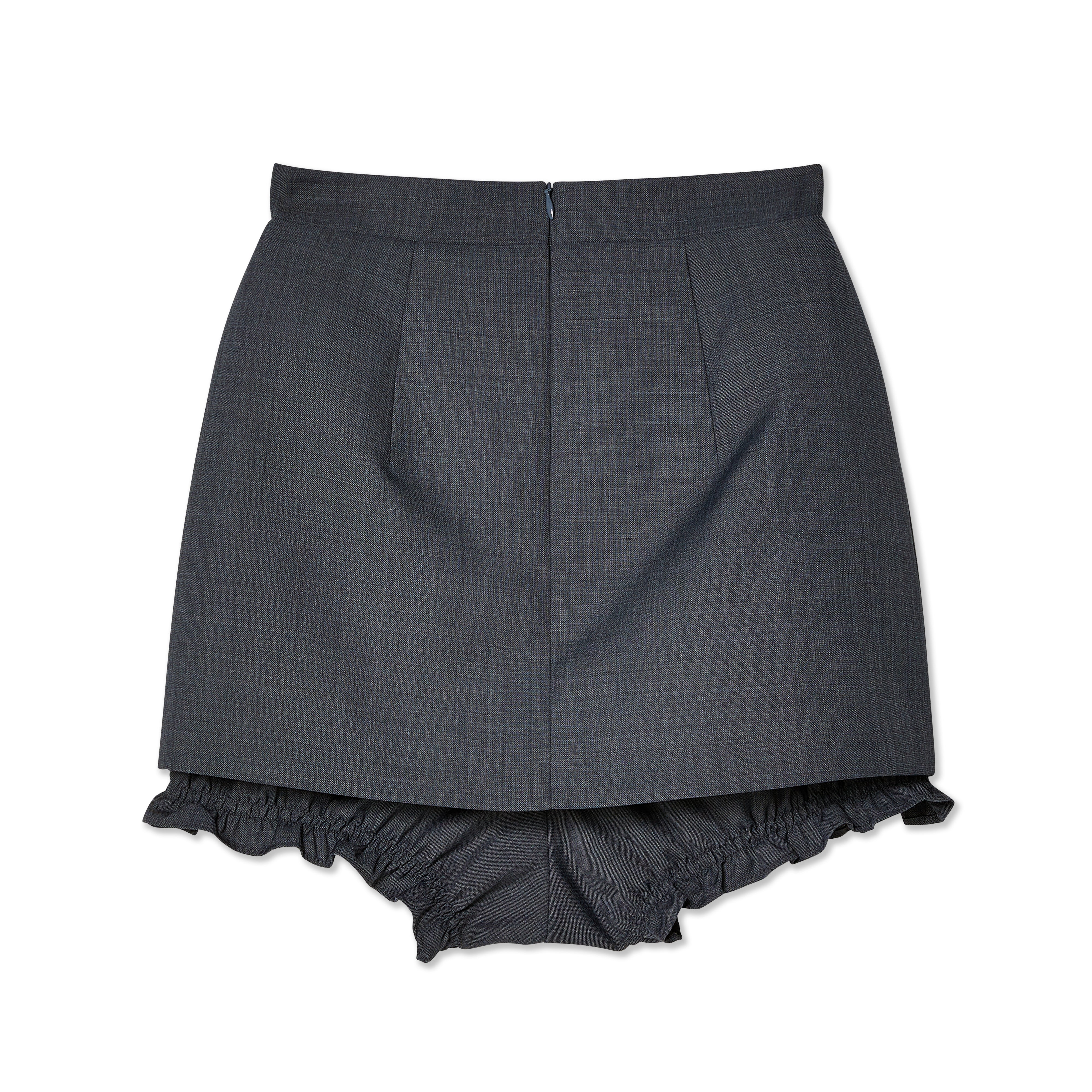 SHUSHU/TONG - Women's Double-Layered Skirt - (Grey)