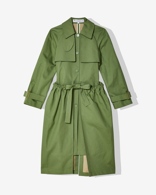JW Anderson - Women's Gathered-Waist Trench Coat - (Sage)