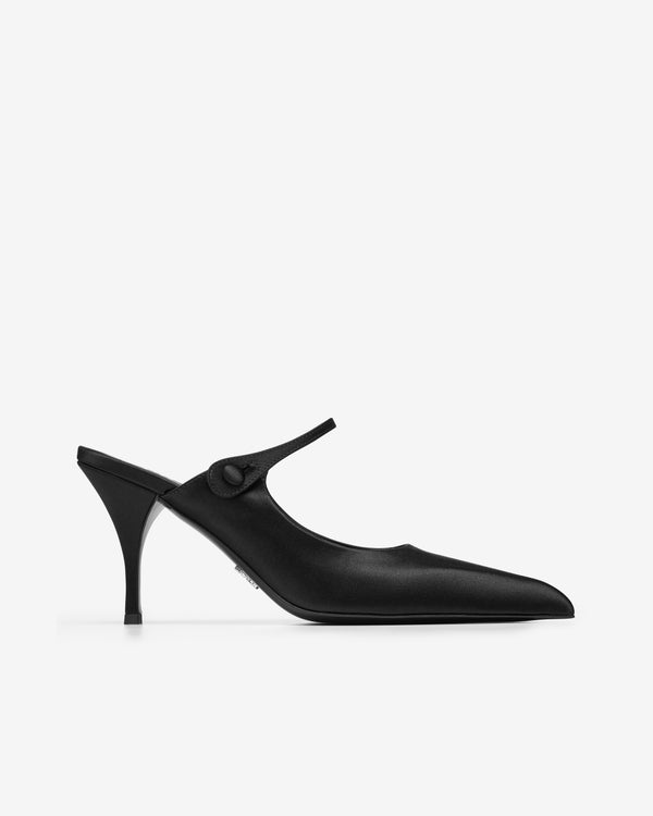 Prada - Women's Kitten Heel Mule - (Black)