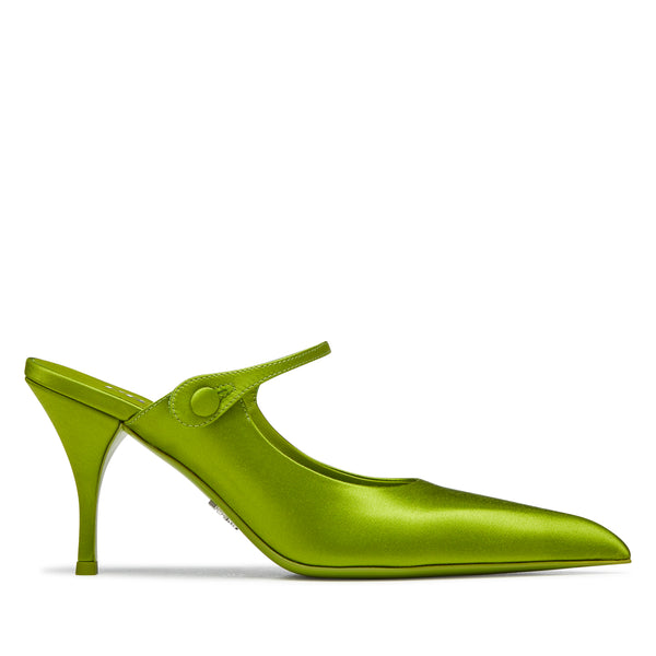 Prada - Women's Kitten Heel Mule - (Green)