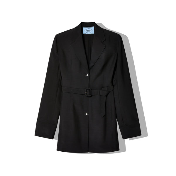 Prada - Women's Single-breasted Light Mohair Jacket - (Black)