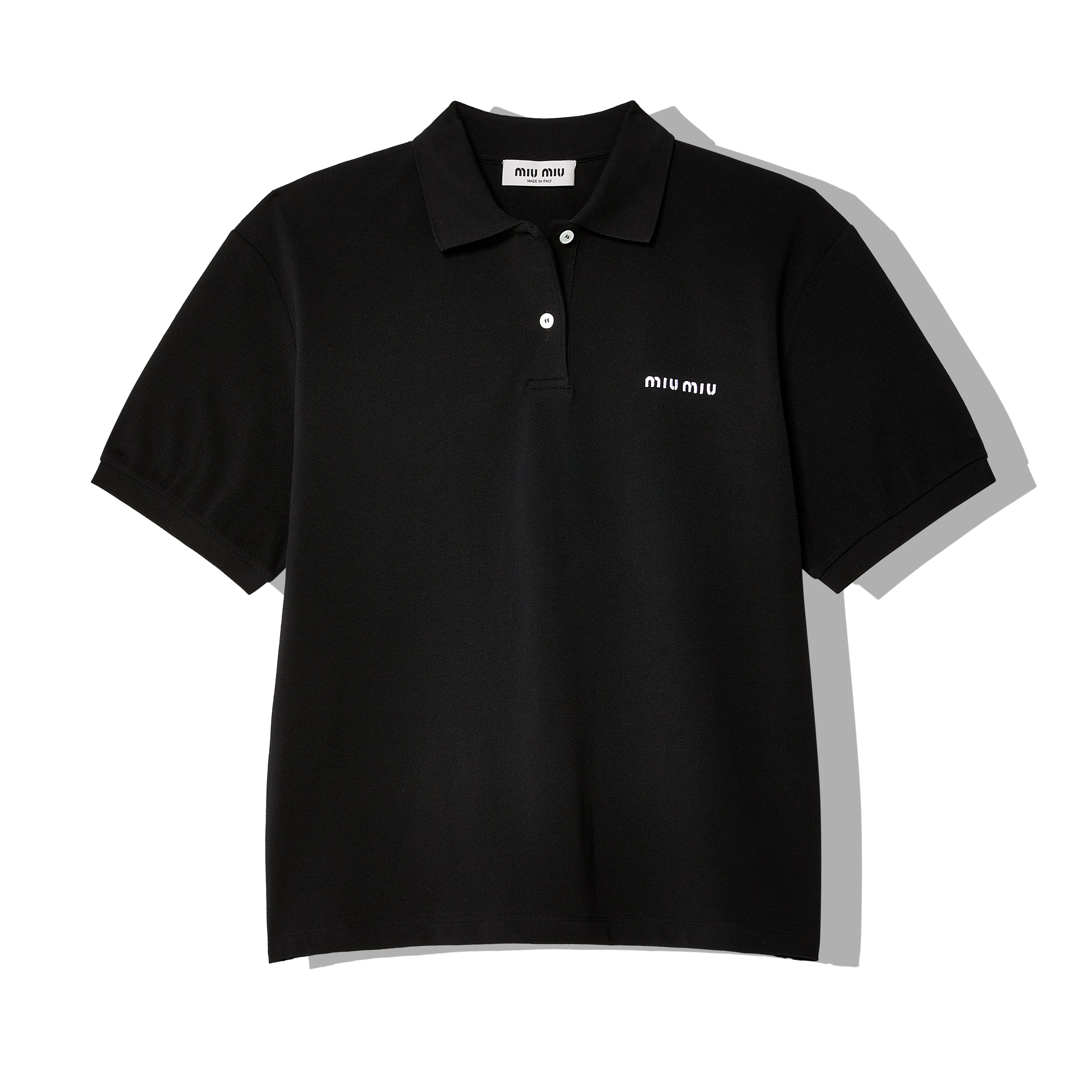 Miu Miu - Women's Piqué Polo Shirt - (Black)