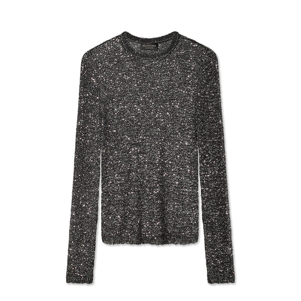 Balenciaga - Women's Fitted Sweater - (Black/Silver)