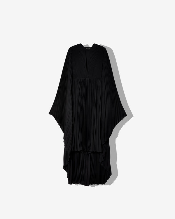 Balenciaga - Women's V-Neck Pleated Dress - (Black)