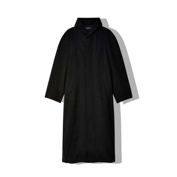 Balenciaga - Men's Raglan Hooded Coat - (Black)