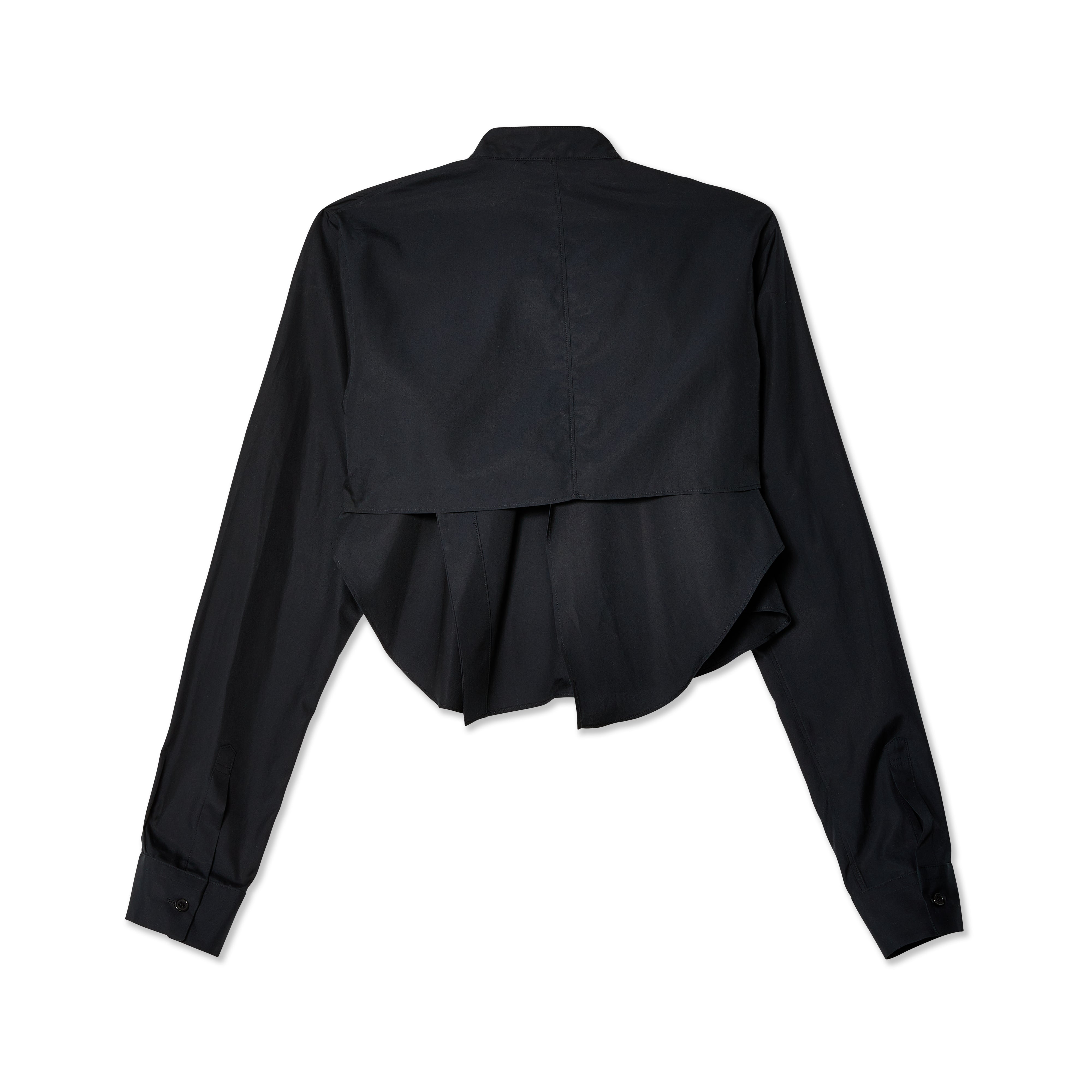 Noir Kei Ninomiya - Women's Cropped Collarless Shirt - (Black)