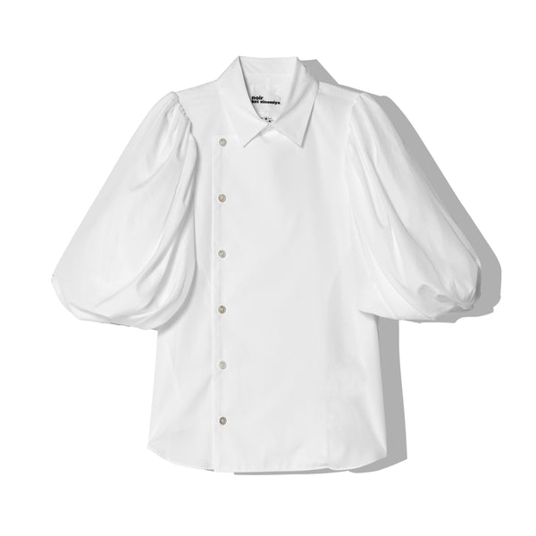 Noir Kei Ninomiya - Women's Cotton Ruffled Sleeve Shirt - (White)
