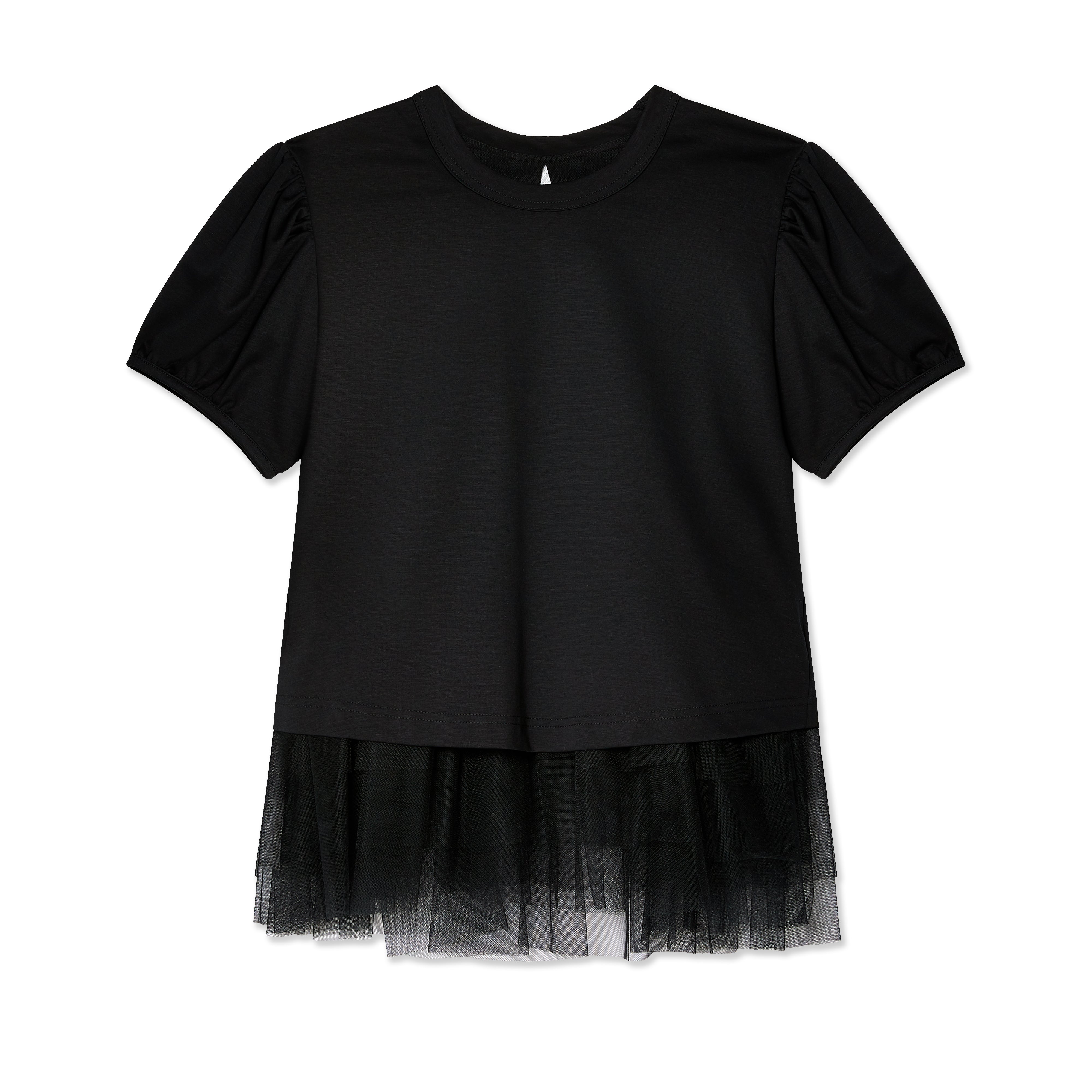 Noir Kei Ninomiya - Women's Tulle Layered T-Shirt - (Black)