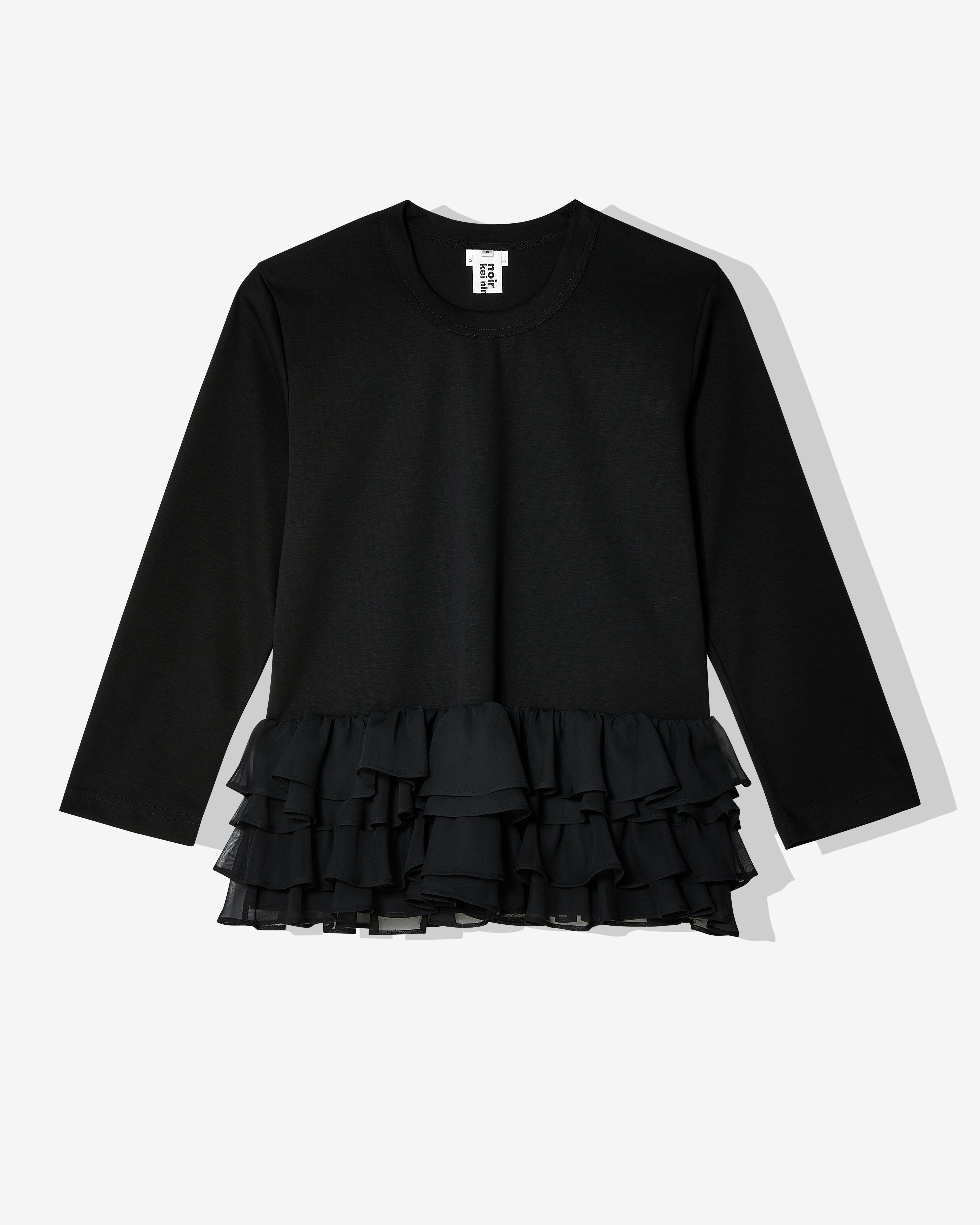 Noir Kei Ninomiya - Women's Ruffle-Hem T-Shirt - (Black) – DSMNY E