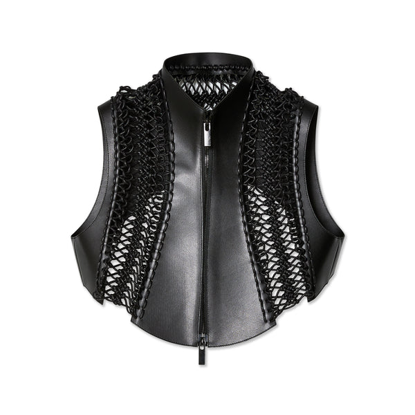 Noir Kei Ninomiya - Women's Synthetic Leather Vest - (Black)