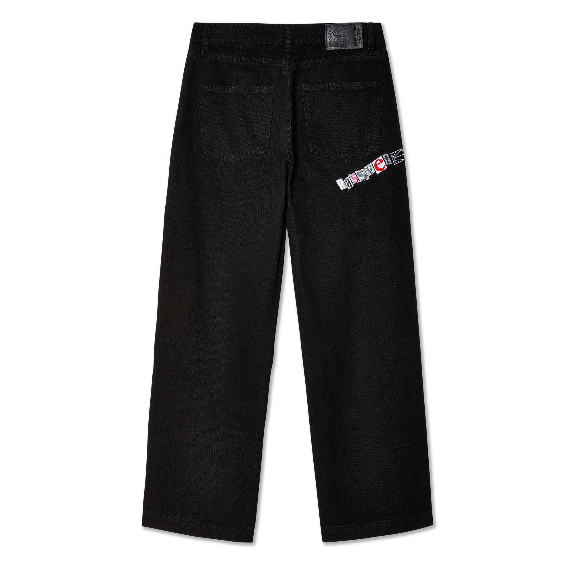 Rassvet: Men's Typo Classic Denim Trousers (Black) | DSMNY E-SHOP