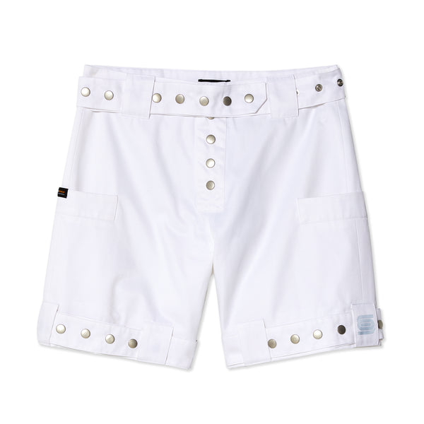 Olly Shinder - Men's Press Stud Shorts - (White)