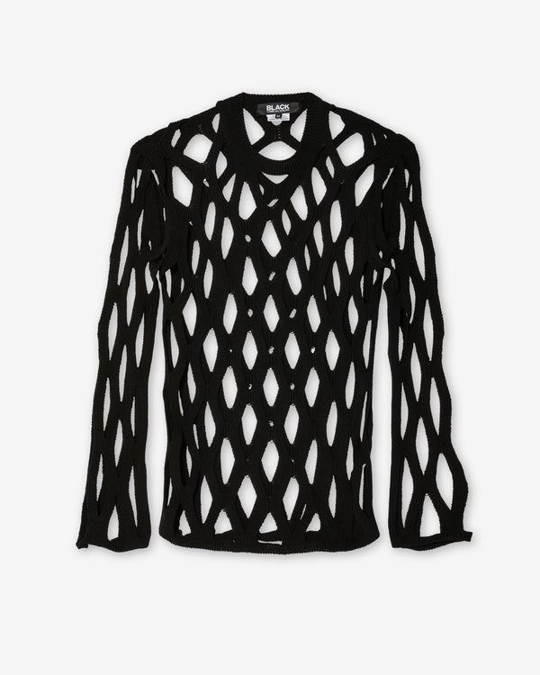 BLACK COMME DES GARÇONS - Open-Knit Sweater - (Black)