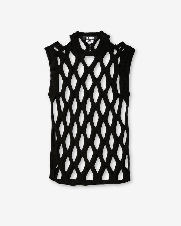 BLACK COMME DES GARÇONS - Open-Knit Sweater Vest - (Black)