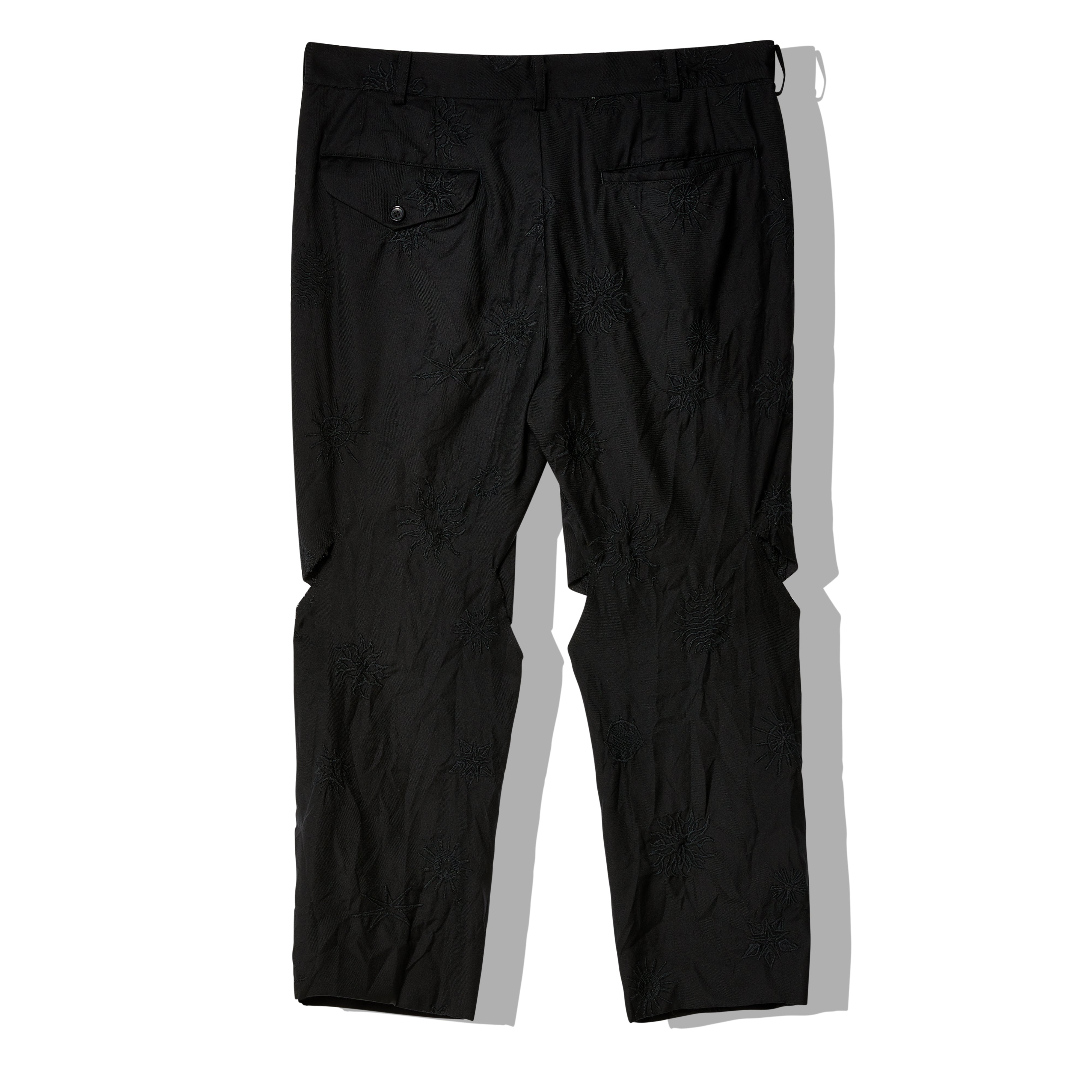 BLACK COMME DES GARÇONS - Embroidered Pants - (Black)