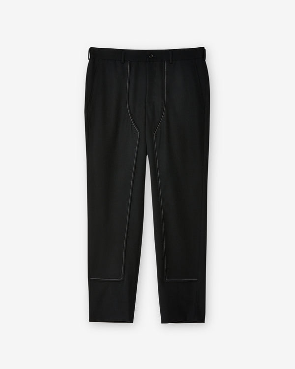 BLACK COMME DES GARÇONS - Contrast Stitch Trousers - (Black/White)