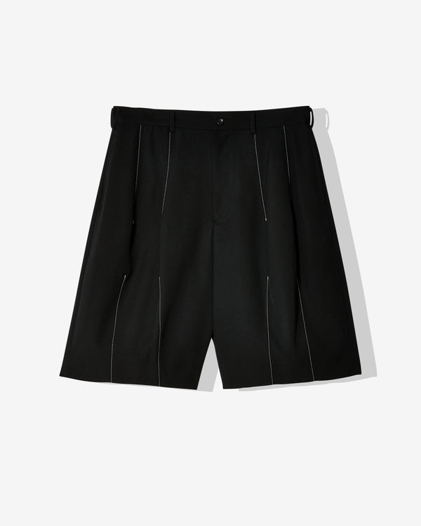 BLACK COMME DES GARÇONS - Contrast Stitch Shorts - (Black/White)