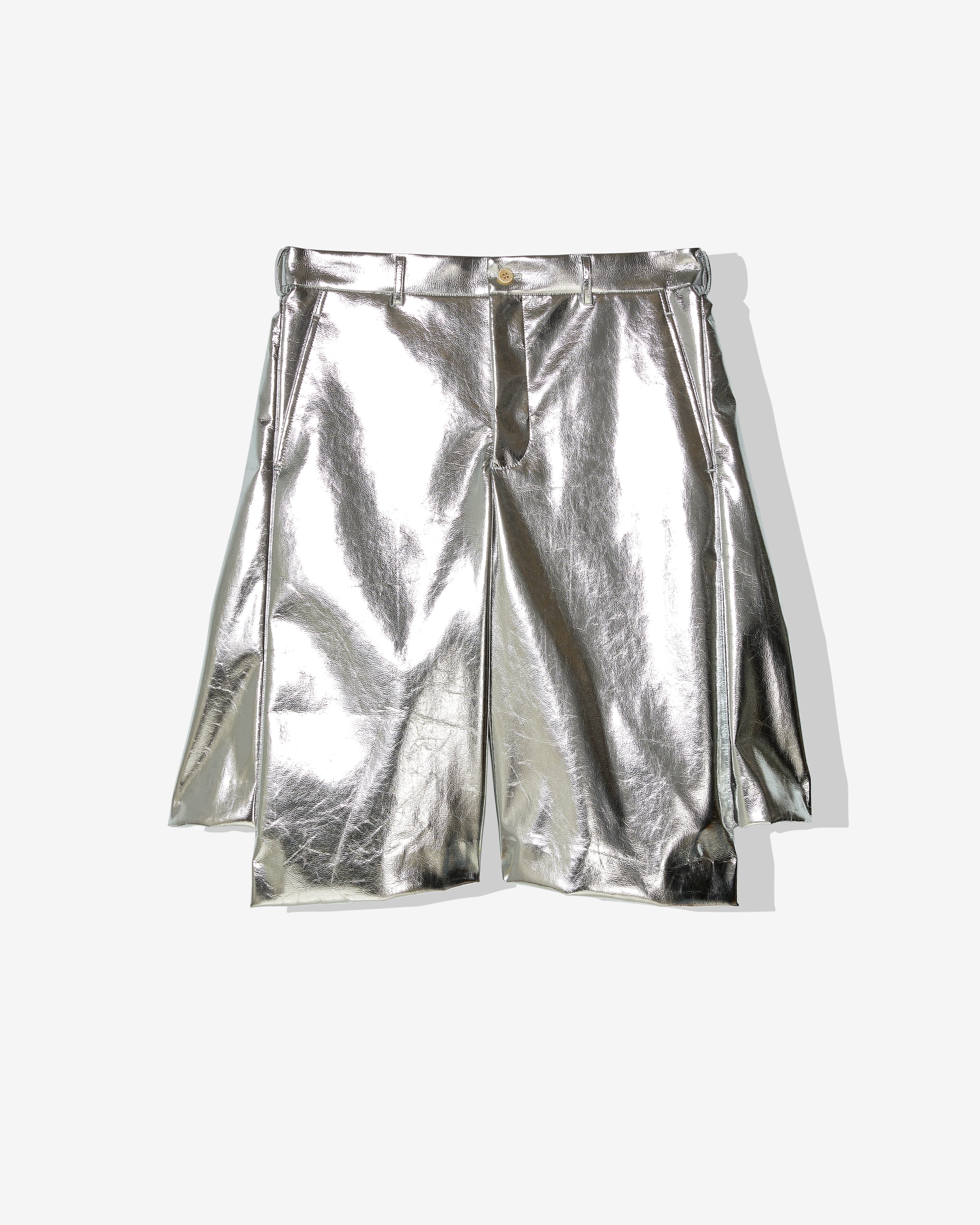 BLACK COMME des GARCONS silver shortsウエスト40