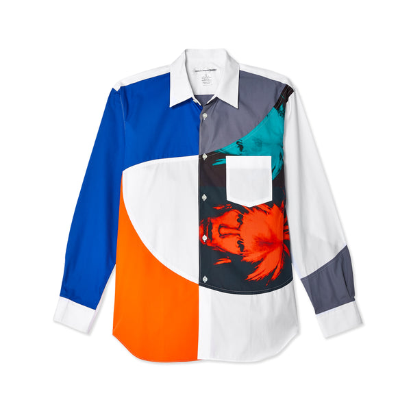 CDG Shirt - Andy Warhol Men's Cotton Shirt - (White)