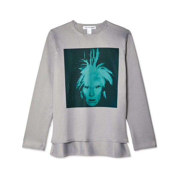CDG Shirt - Men's Andy Warhol Print Sweater - (Green)