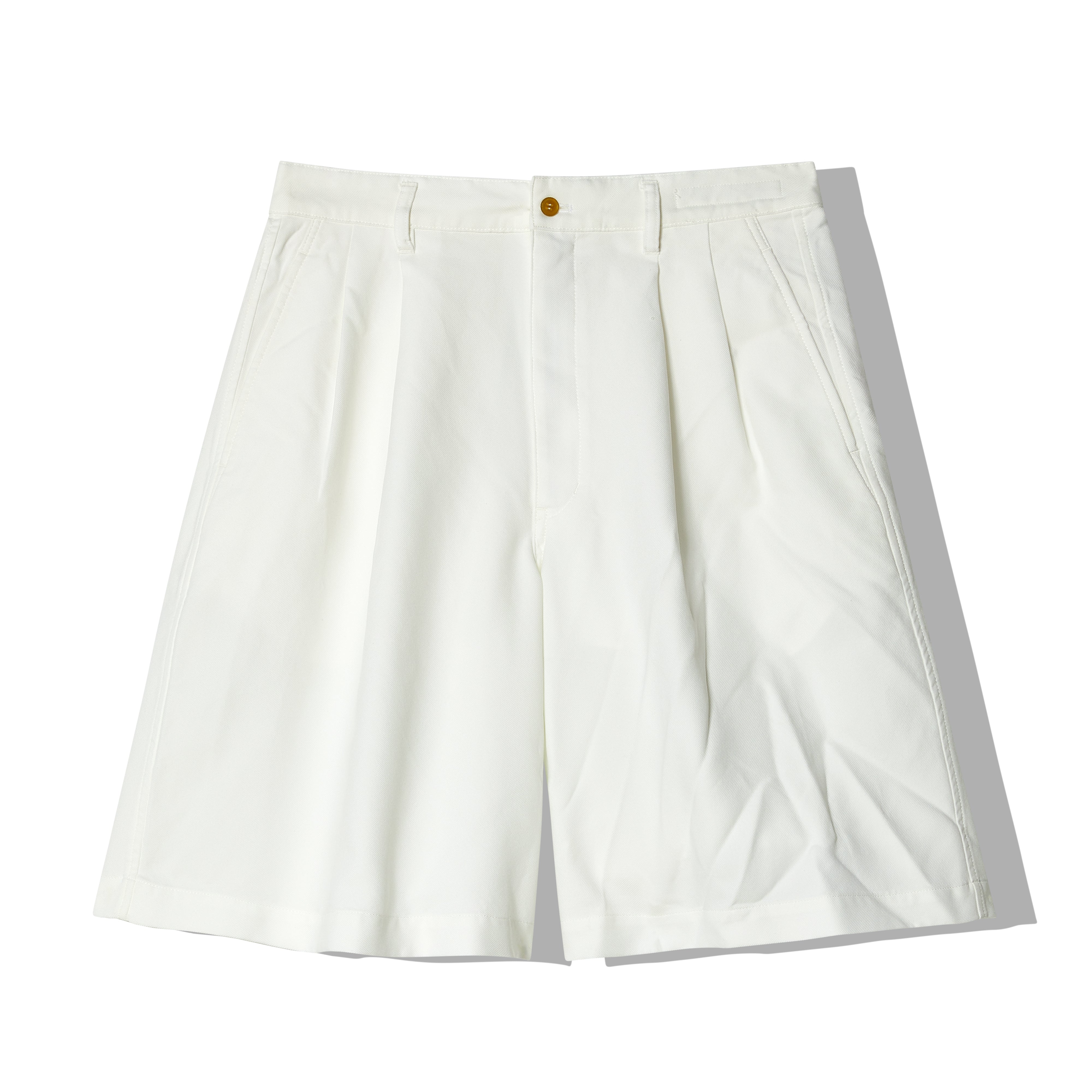 CDG Shirt: Men's Boiled Wool Shorts (White) | DSMNY E-SHOP