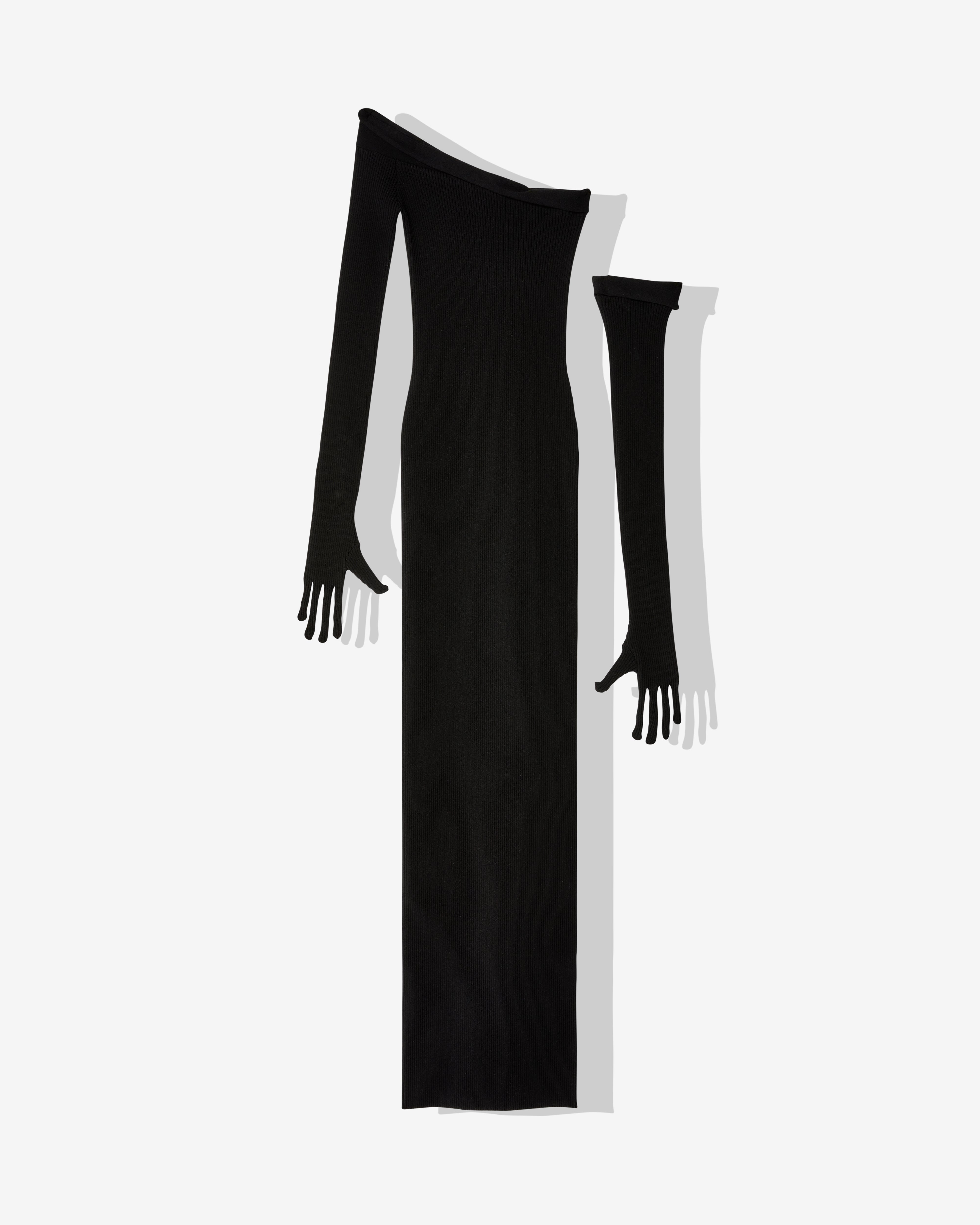 Jean Paul Gaultier - Women's Asymmetric Neck Maxi Dress - (Black)