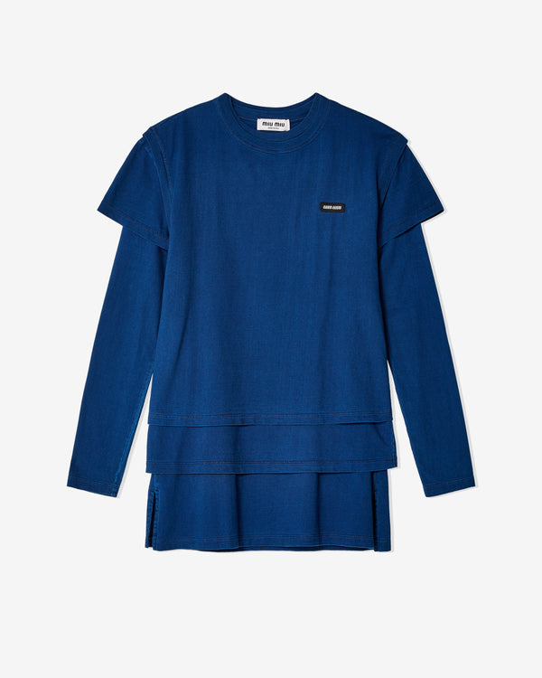 Miu Miu - Women's Set of 3 Jersey T-Shirts - (Blue)