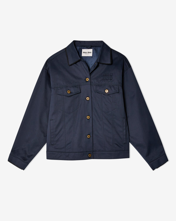 Miu Miu - Women's Button-Front Jacket - (Blue)