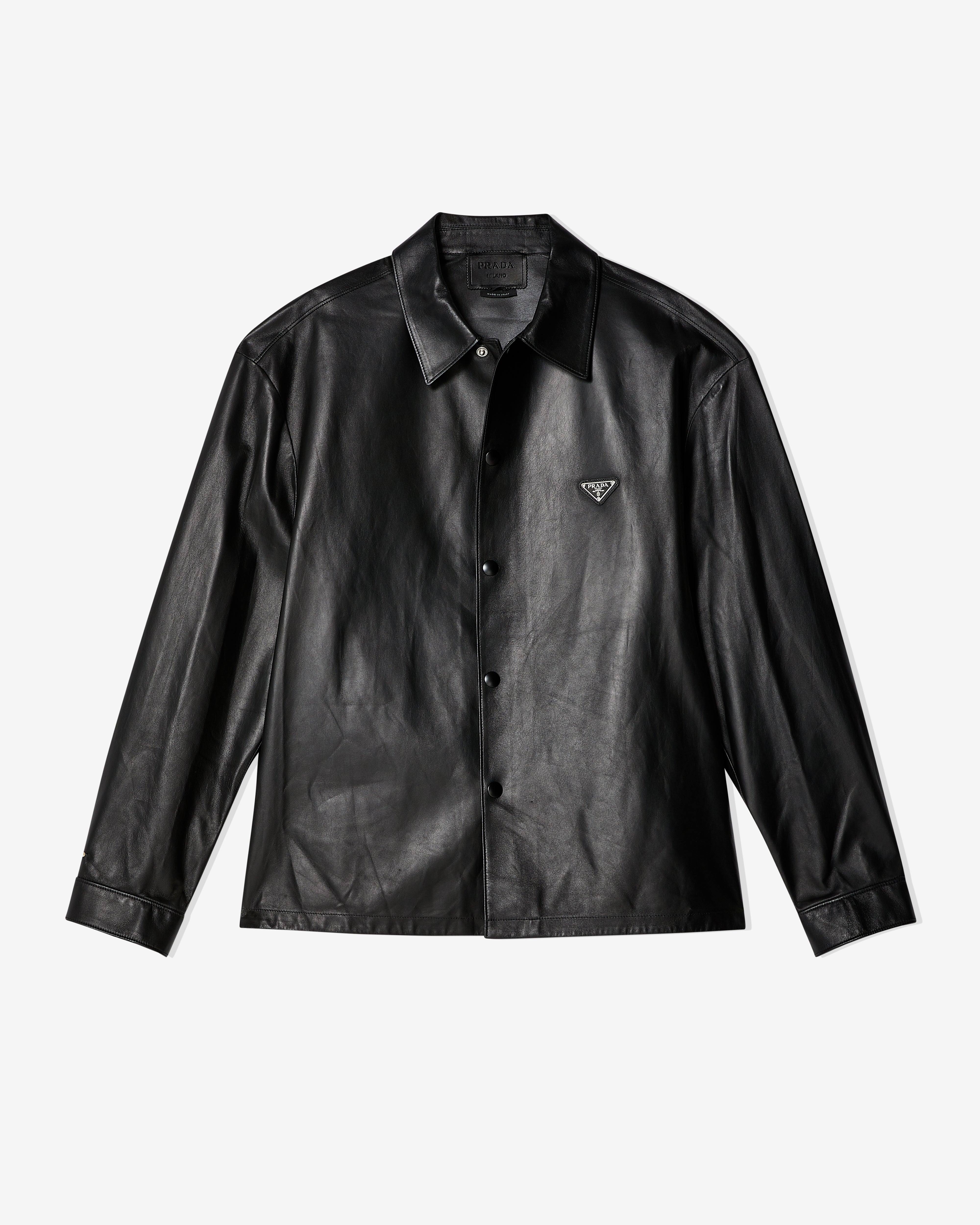 Prada leather shirt best sale