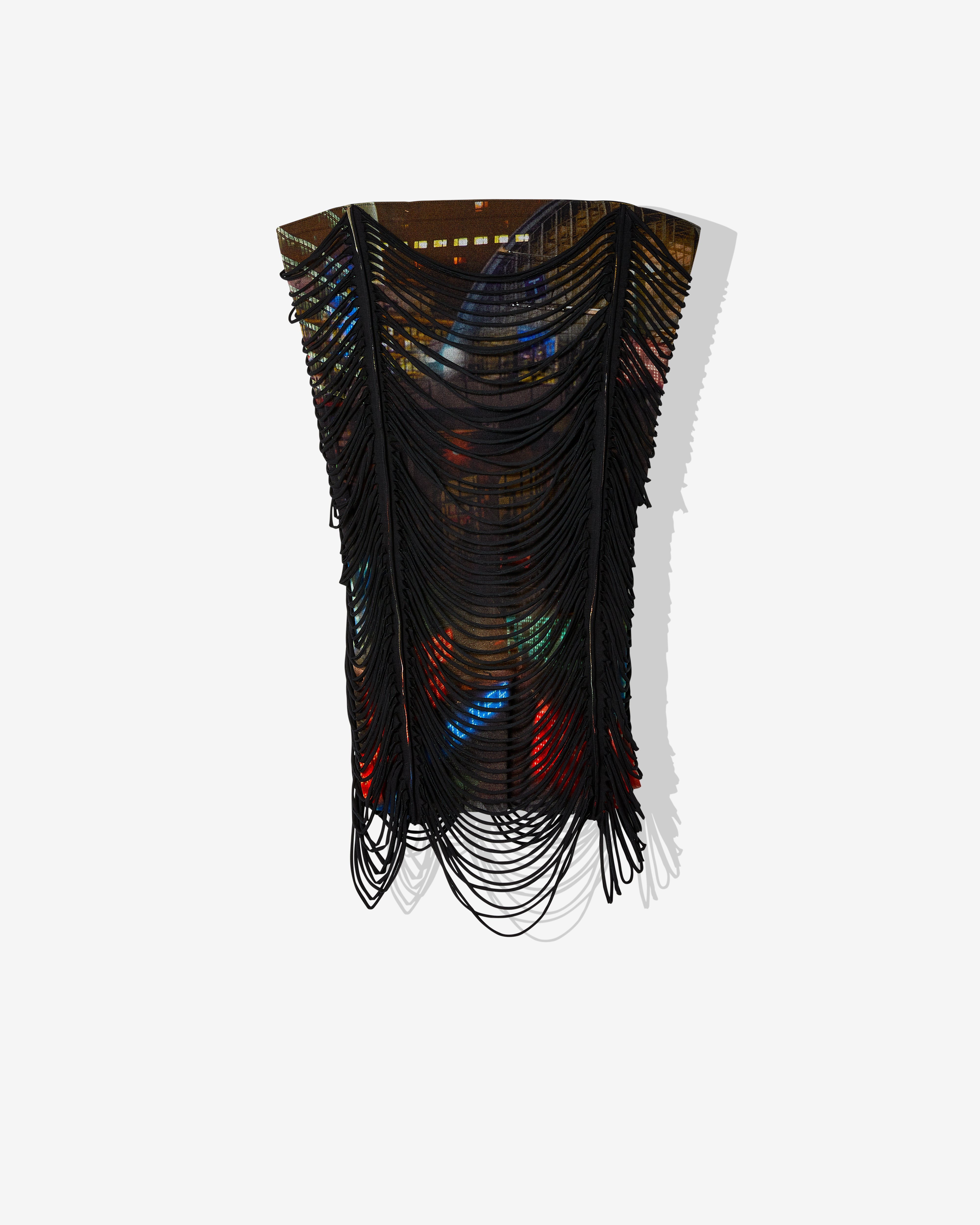 Jean Paul Gaultier: Women's Slashing 3D Mini Dress (Brown) | DSMNY E-SHOP