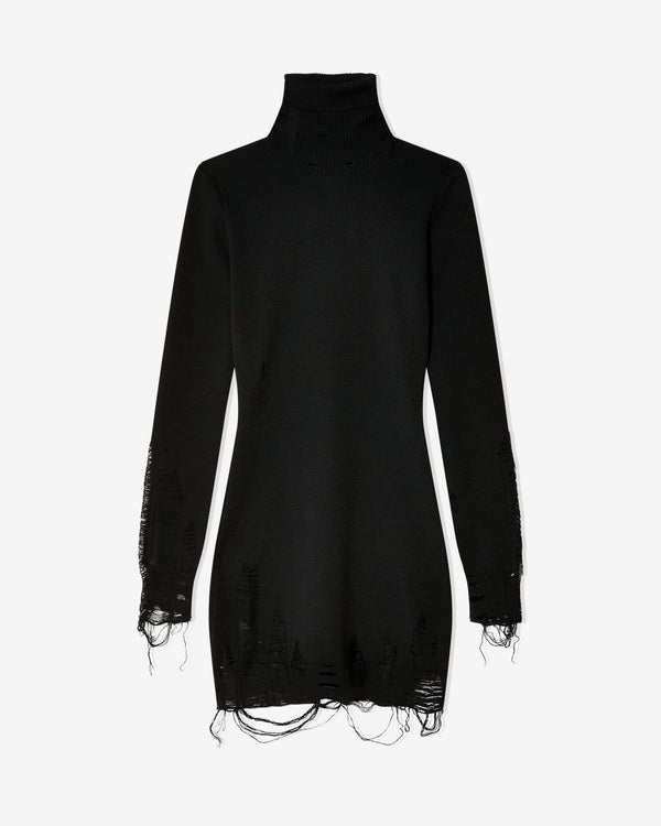 MM6 Maison Margiela - Women's Distressed Mini Dress - (Black)