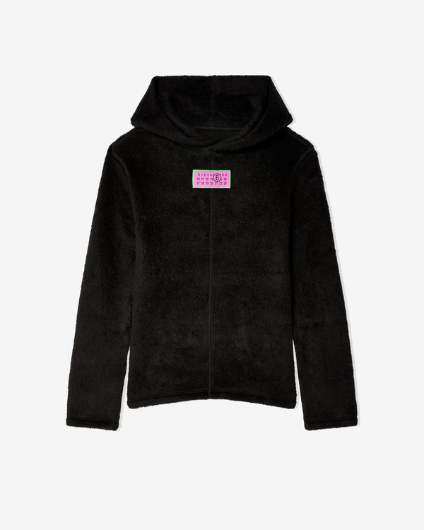 MM6 Maison Margiela - Women's Furry Jersey Hoodie - (Black)