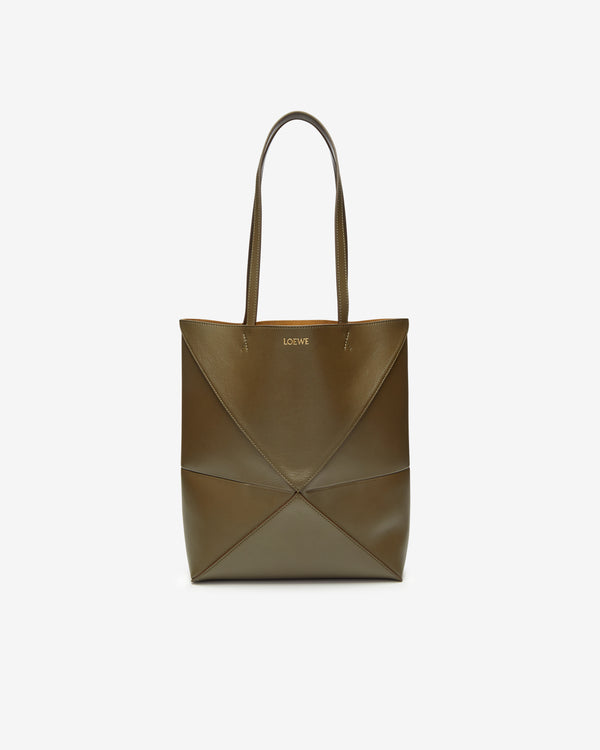 Loewe - Women's Medium Puzzle Fold Tote - (Dark Khaki)