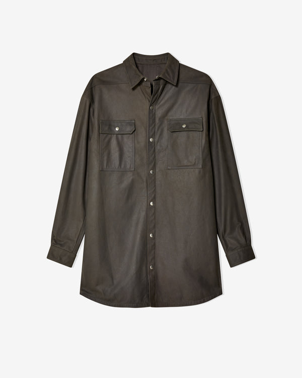 Rick Owens - Men's Oversized Leather Jacket - (Dark Dust)