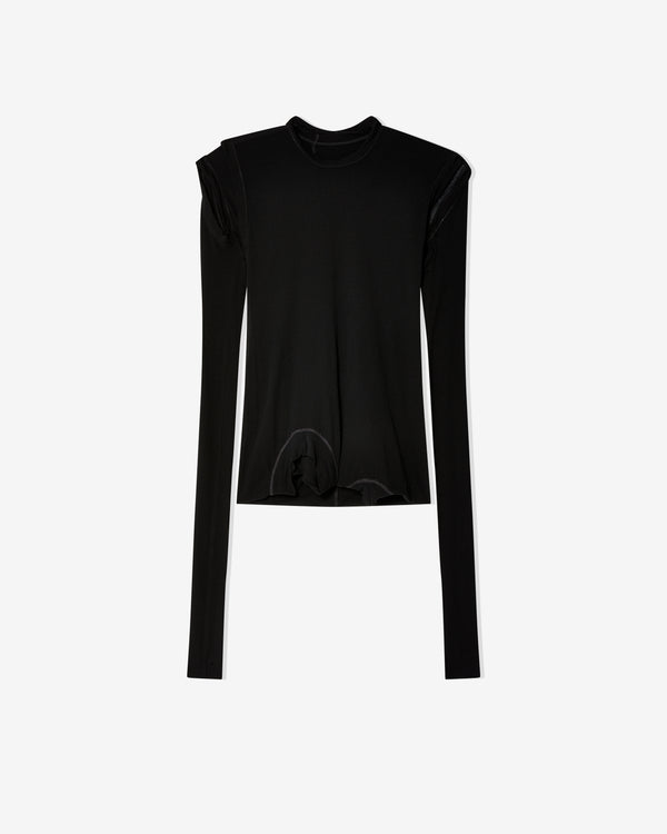 Rick Owens - Women's Cropped Banana Long Sleeve Knit T-Shirt  - (Black)