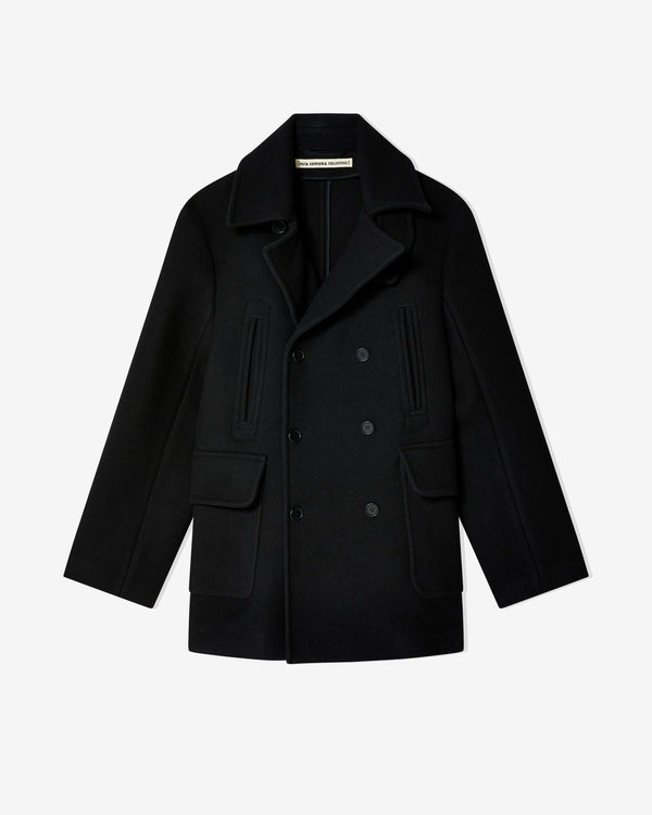 Meta Campania - Men's Serge Boiled Wool Peacoat - (Black)